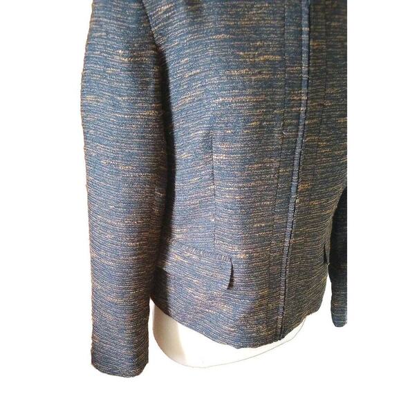 Coldwater Creek Tweed Blazer NWT Black Bronze Streamline Jacket Women's S 6-8 - Picture 8 of 11